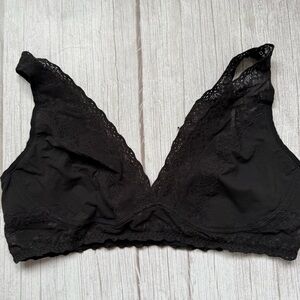 New Women's NATORI 725154 Black Perfection Day Wireless Bra Size L